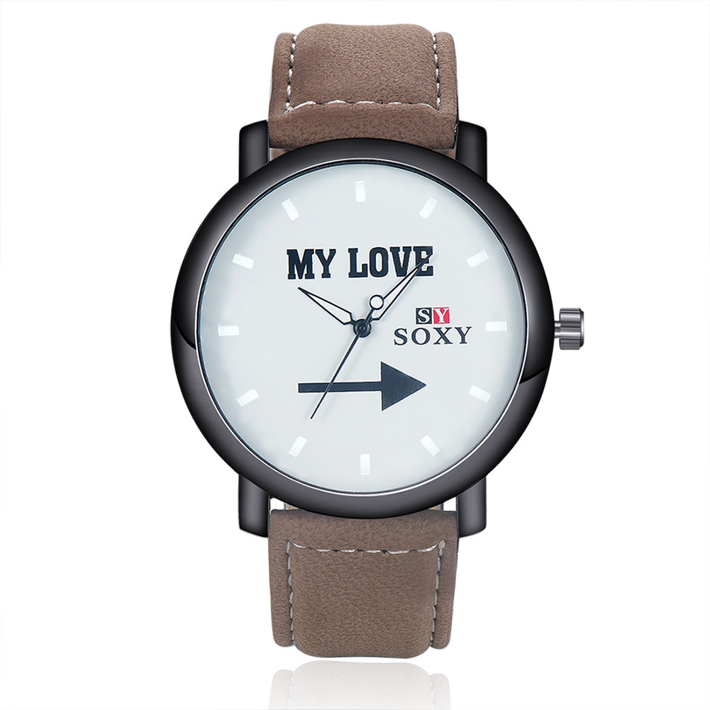 English Alphabet Watch Male Fashion Movement Watch Couple Watch
