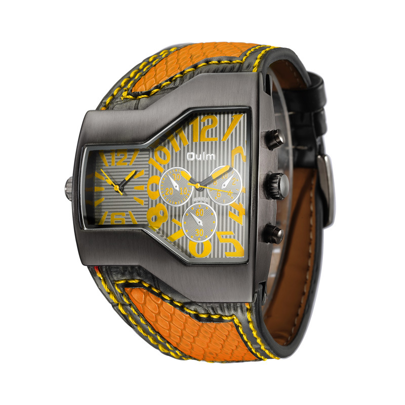 Men Business Upscale Dual Movement Quartz Watch Fashion Trend Leisure Watch