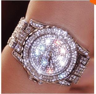 Upscale Full Diamond Fashion Female Watch luxurious Crystal Leisure Fashion quartz  Watch