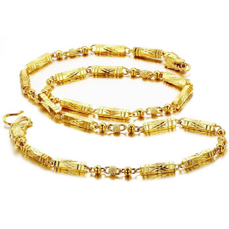 The New Men Jewelry Plating 18K Gold Male Leading Fashion Necklace