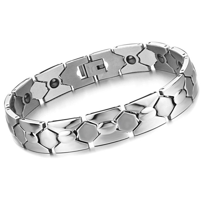 Fashion Health Care Magnet Titanium Steel Men Leisure Student Bracelet