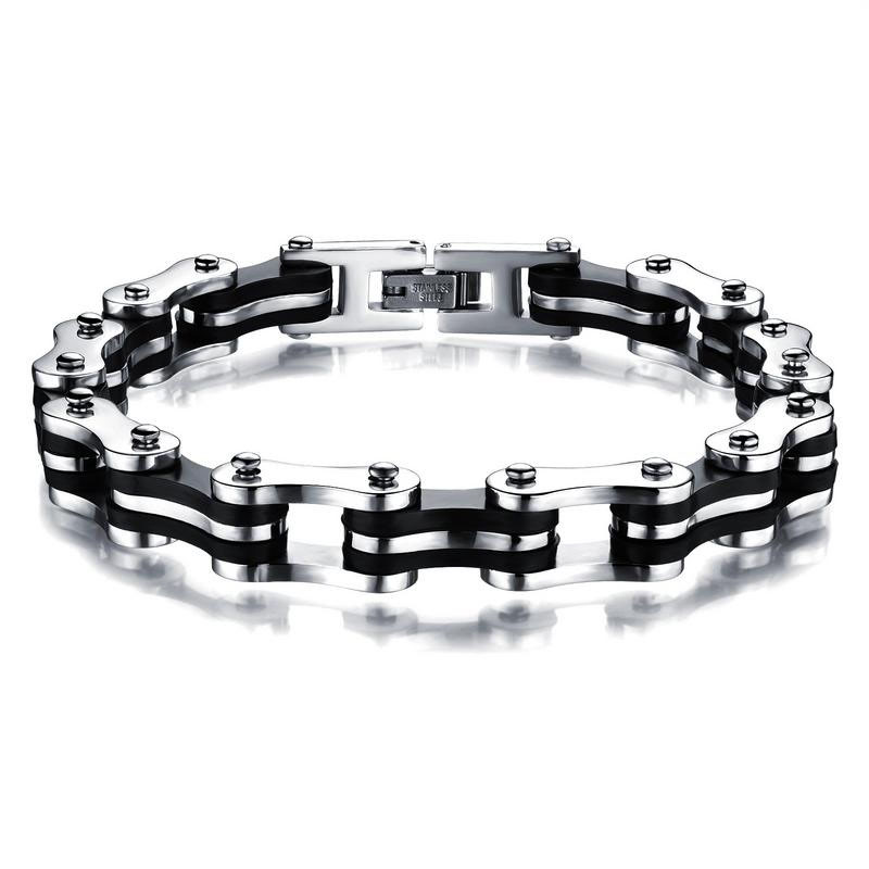 Men Cycling Chain Bracelet Domineering Titanium Steel Fashion Simple Accessories