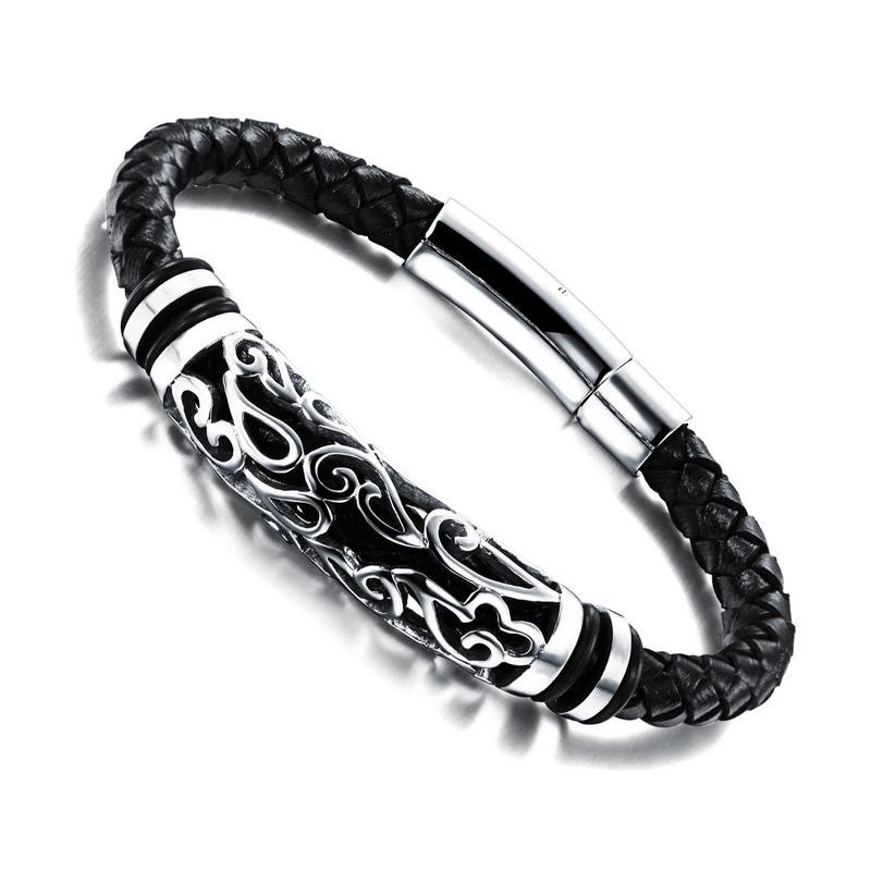Fashion Tide men Essential Bracelet Retro Leather Rope Weave Fashion Bracelet