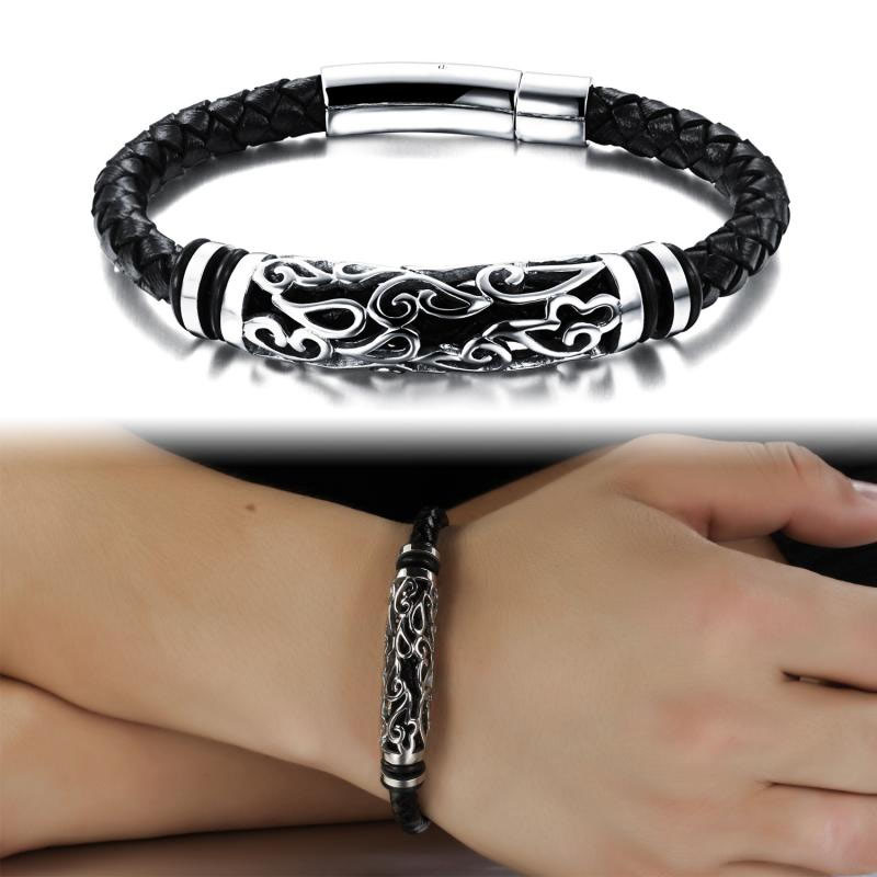 Fashion Tide men Essential Bracelet Retro Leather Rope Weave Fashion Bracelet