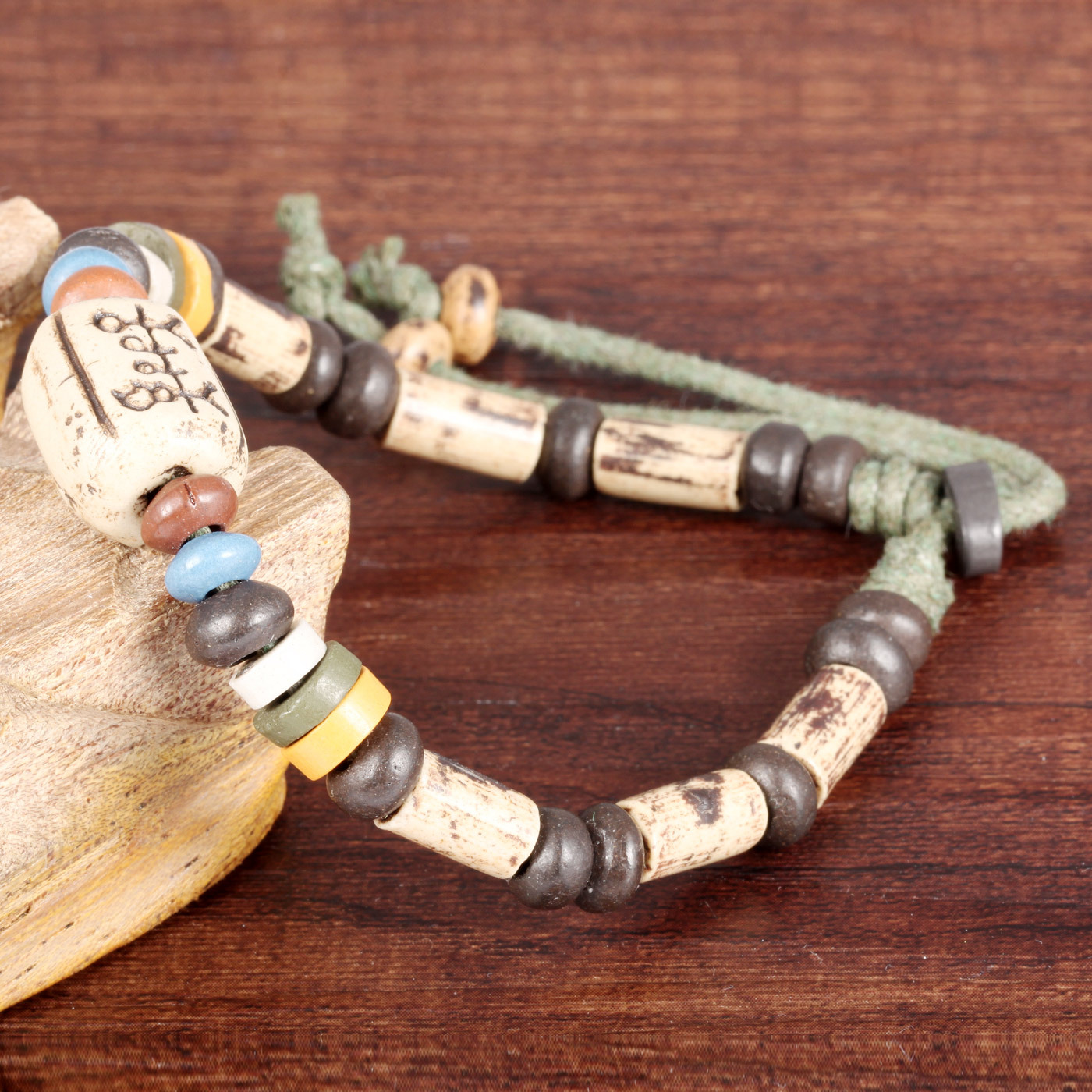 Retro Ceramics Bracelet Manual Weave Beaded Hand Strap  Men Bracelet