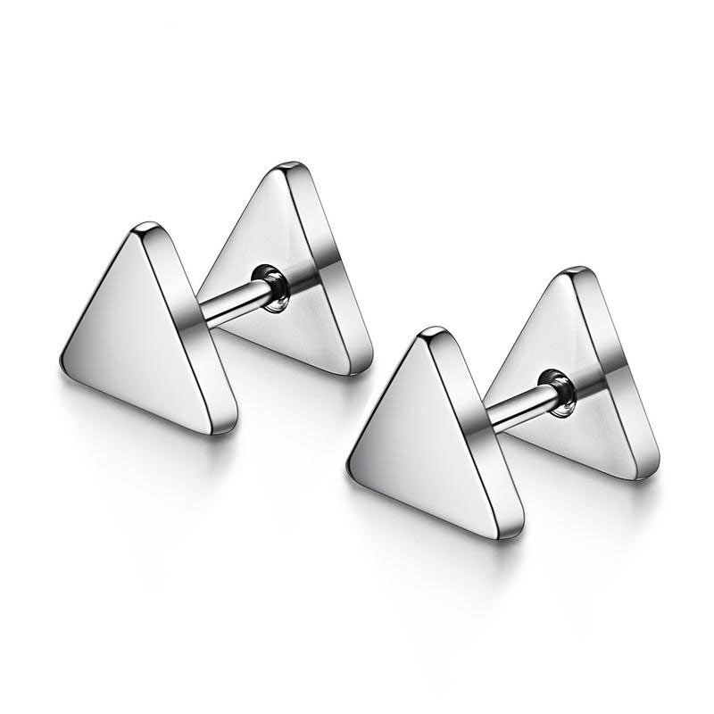 Simple Triangle Earrings Creative Spiral Earring Prevent Allergy Earring