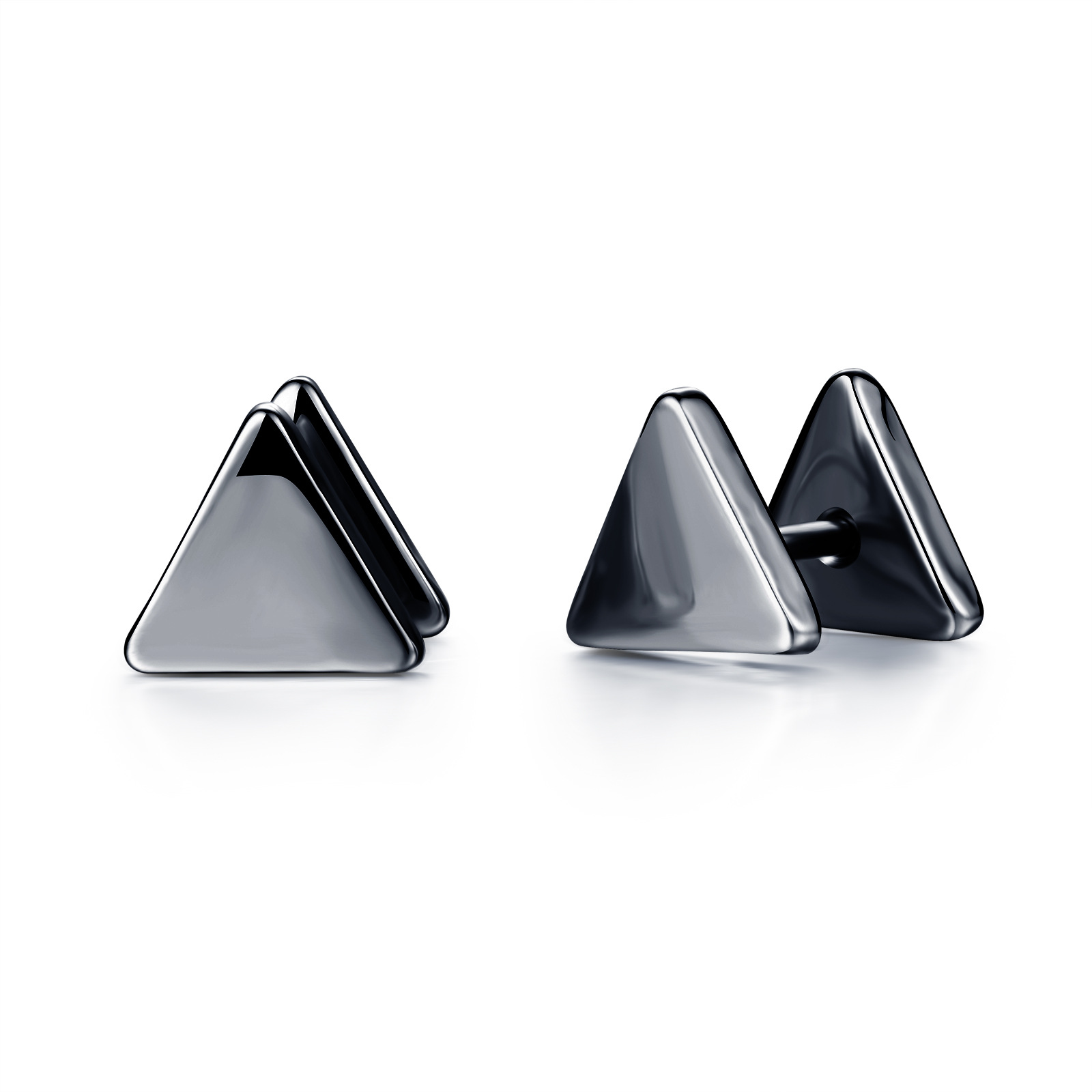 Simple Triangle Earrings Creative Spiral Earring Prevent Allergy Earring