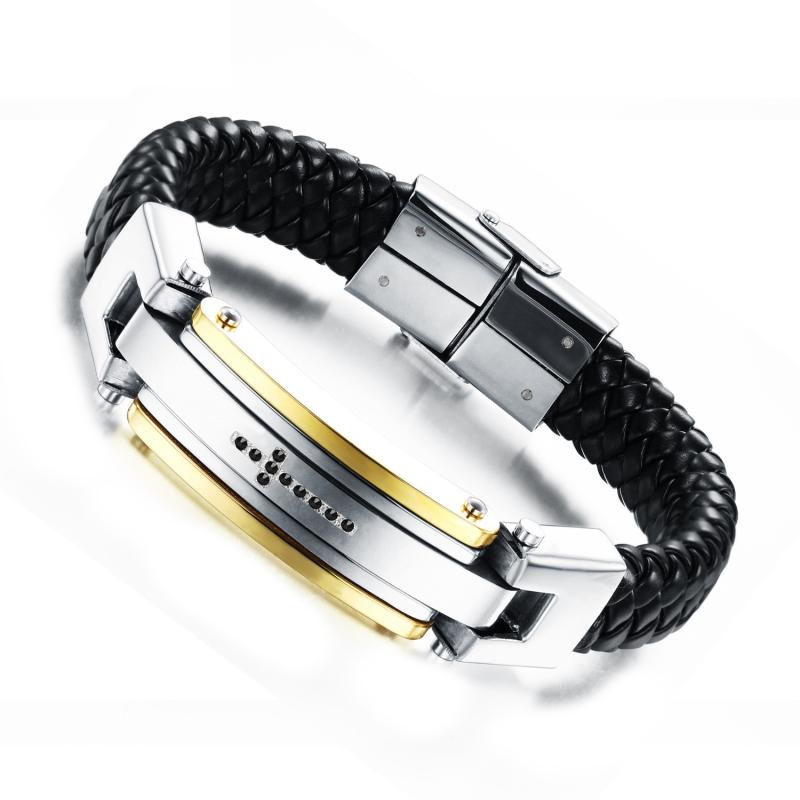 Trend Western Style Personality Accessories Fashion Men Leather Bracelet