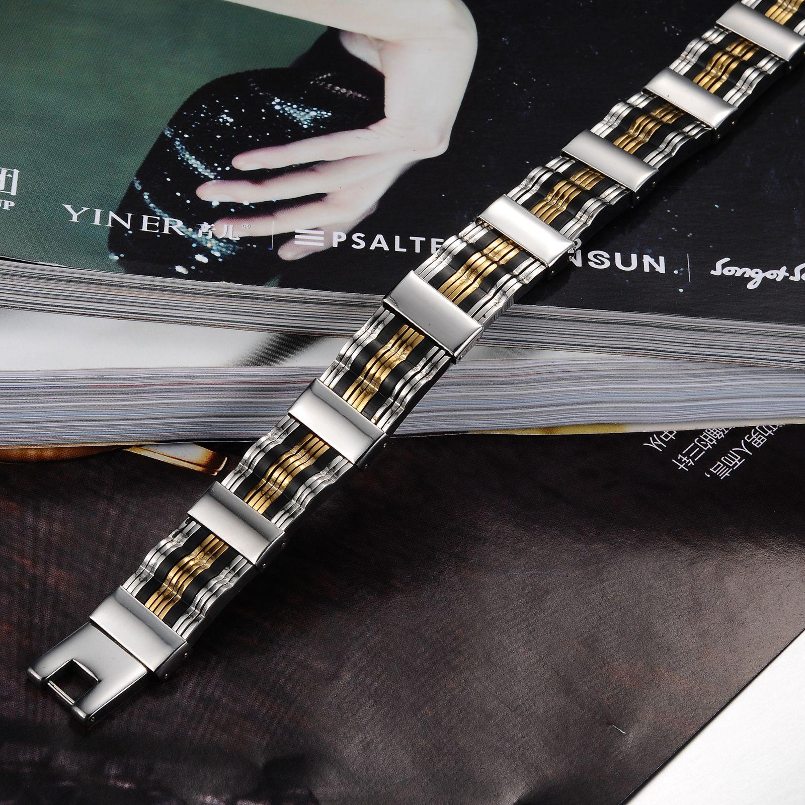 Simple Silica gel Titanium Steel Bracelet Personality Men Fashion Bracelet