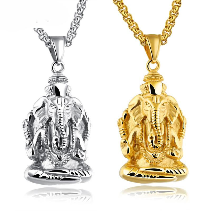 Retro Like the Head of God Titanium Steel Personality Body Care Necklace Hipster Creative Pendant