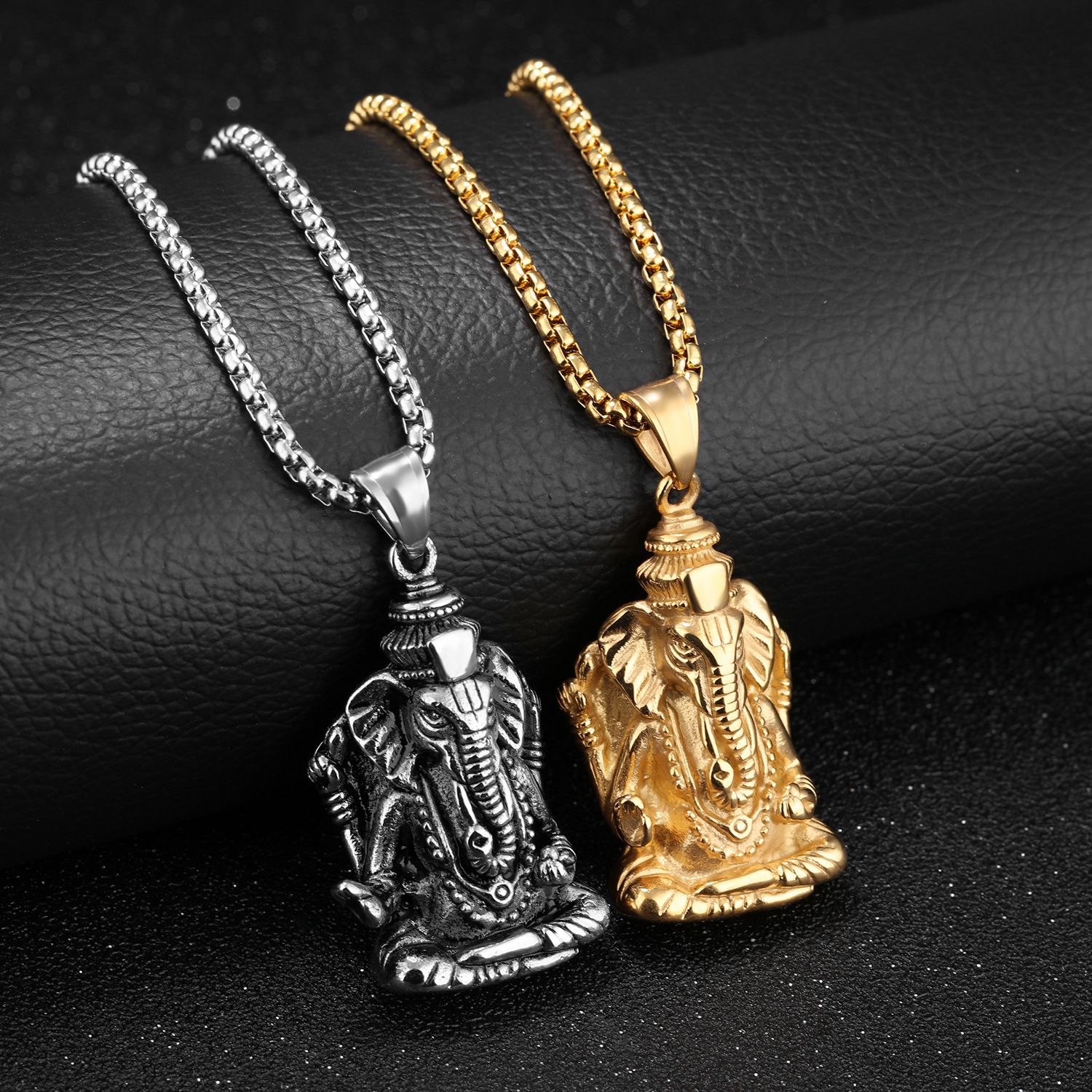 Retro Like the Head of God Titanium Steel Personality Body Care Necklace Hipster Creative Pendant