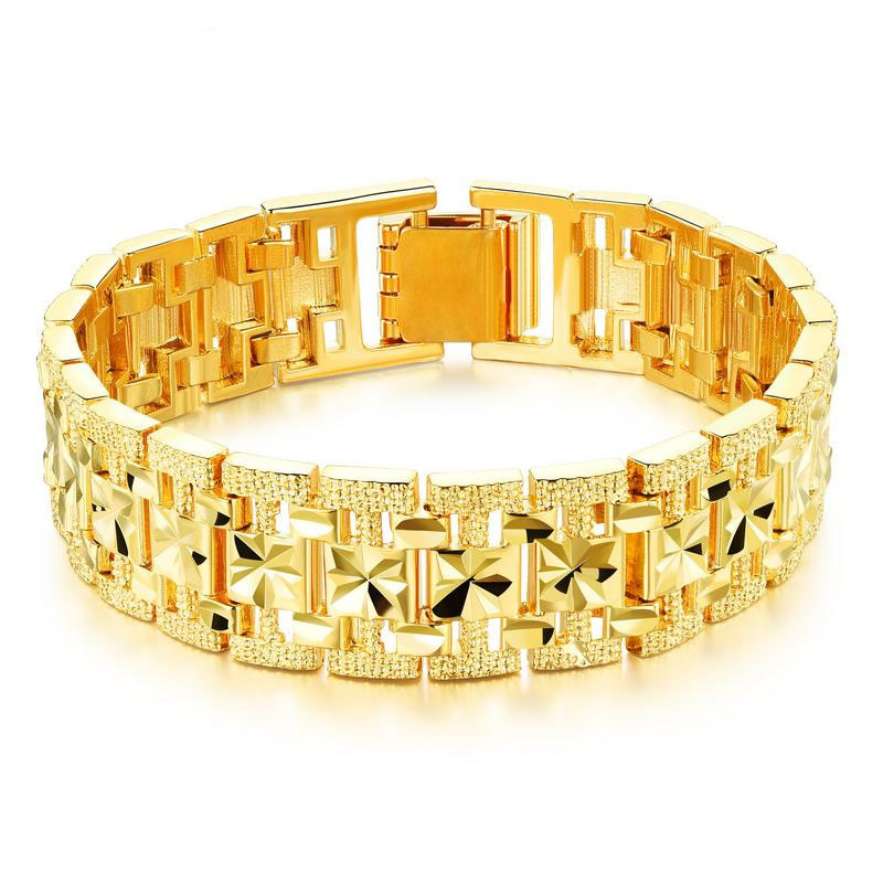 Fashion Leisure Plated 18K gold Western Style Men Personality Bracelet