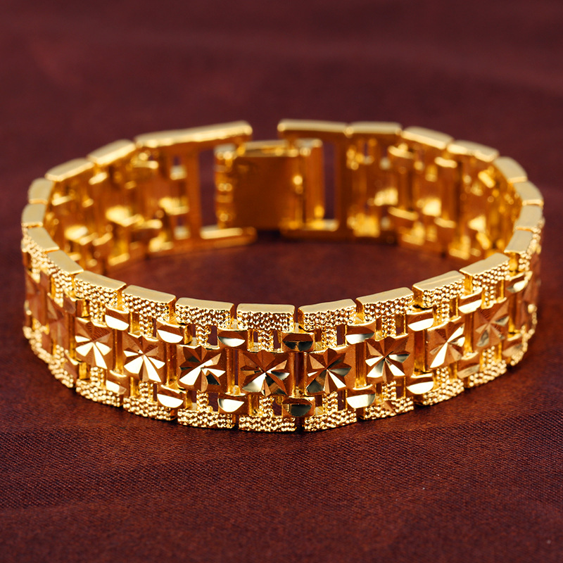 Fashion Leisure Plated 18K gold Western Style Men Personality Bracelet