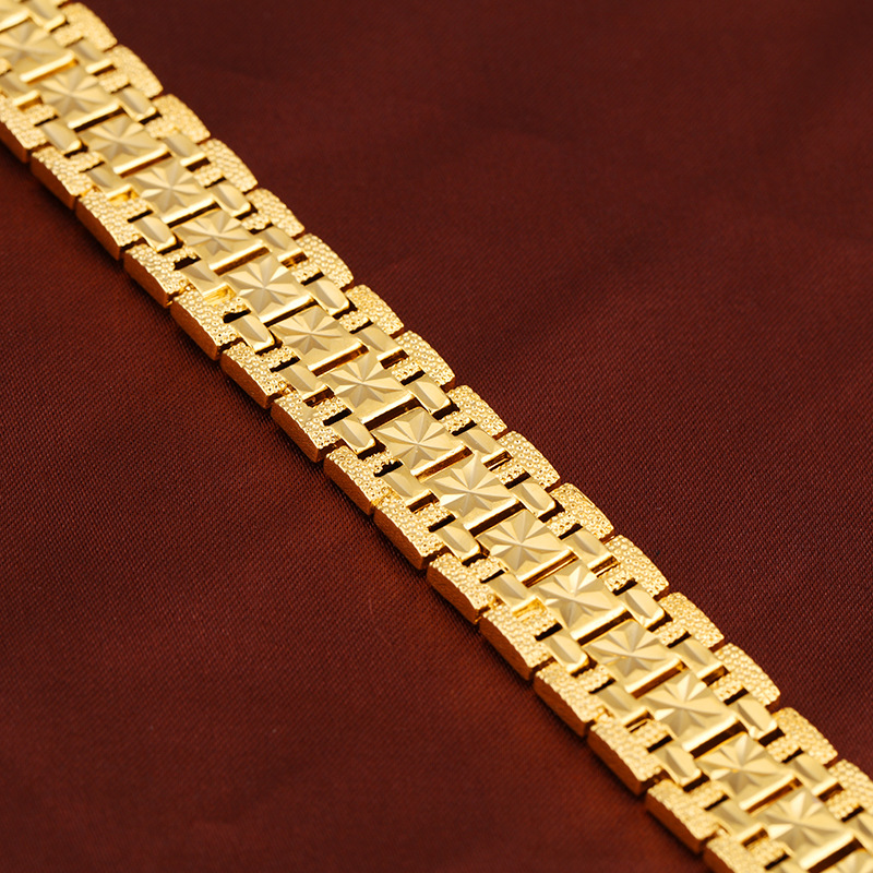 Fashion Leisure Plated 18K gold Western Style Men Personality Bracelet