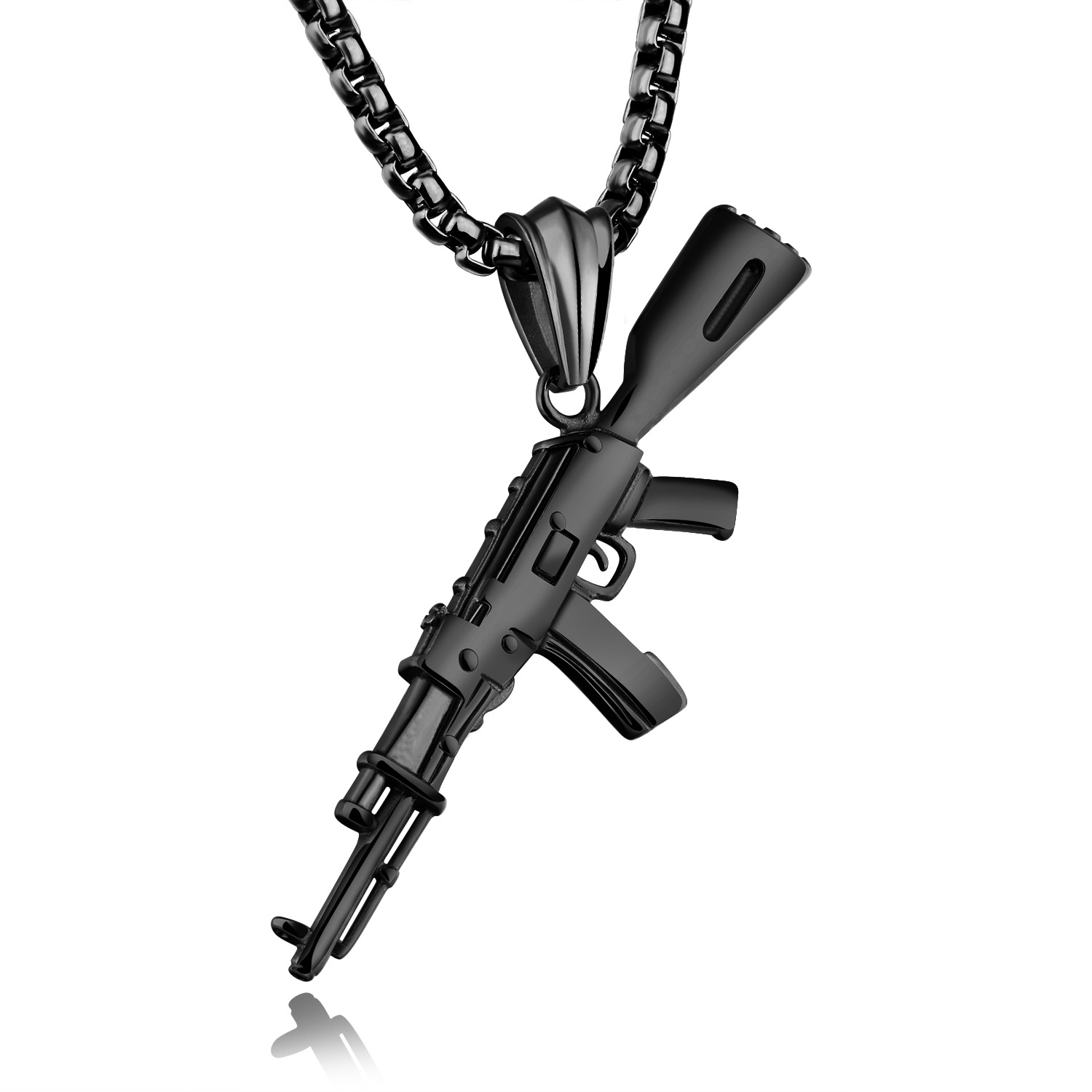 New Product Creative Fashion Trend Men Necklace Personality Pistol Pendant