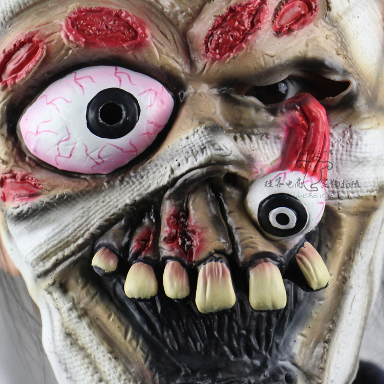 Burst Eyes Off the Eye Mummy Halloween Show Props Funny Terror Ghost Mask
