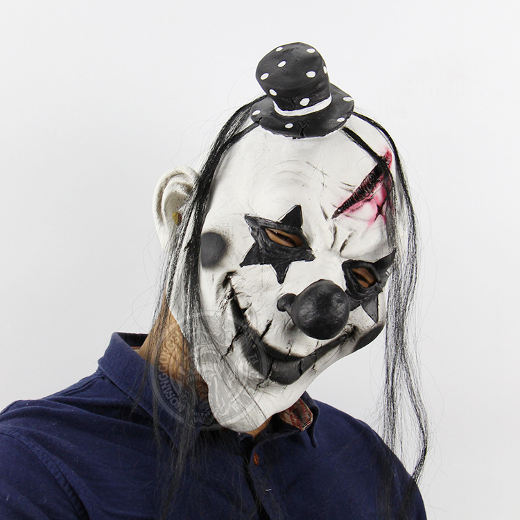 Demon Clown Mask Horror Ghosts Scary Funny Mask Halloween Chamber of Secrets Escape Props