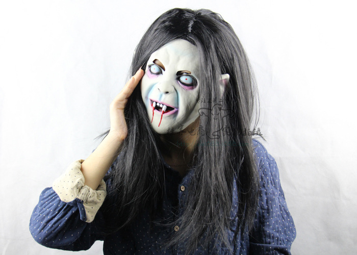 terror Grudge Sadako Ghosts Headgear Halloween Dance props Upscale emulsion Horror ghosts mask