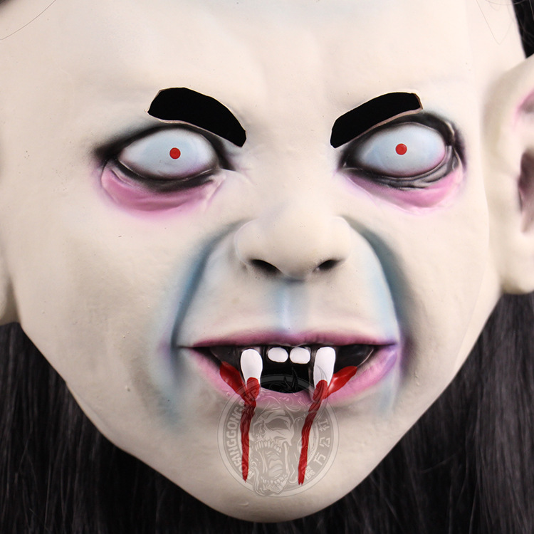 terror Grudge Sadako Ghosts Headgear Halloween Dance props Upscale emulsion Horror ghosts mask
