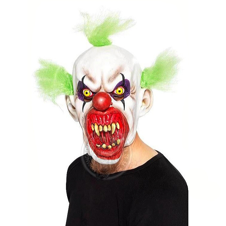 Halloween Haunted House Dress up Chamber of Secrets Escape Headgear Props Bloody Clown Emulsion Mask