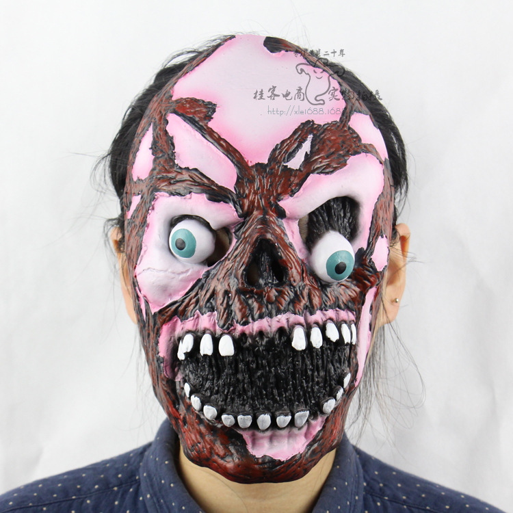 Burst Eyes Zombie Skeleton Halloween Show Props Soft Terror Engage in Ghosts Mask Headgear