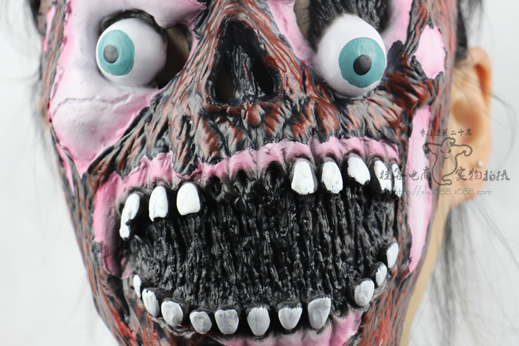 Burst Eyes Zombie Skeleton Halloween Show Props Soft Terror Engage in Ghosts Mask Headgear