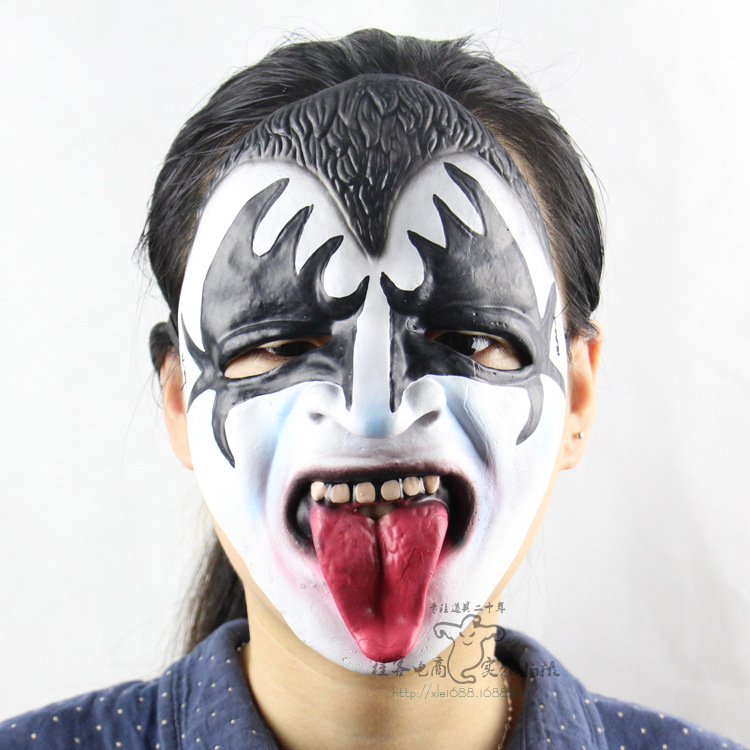 Bat Long Tongue Zombie Headgear Halloween Prom Show Props Upscale Terror Latex Ghost Mask