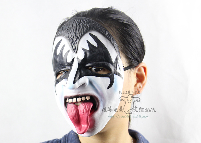Bat Long Tongue Zombie Headgear Halloween Prom Show Props Upscale Terror Latex Ghost Mask