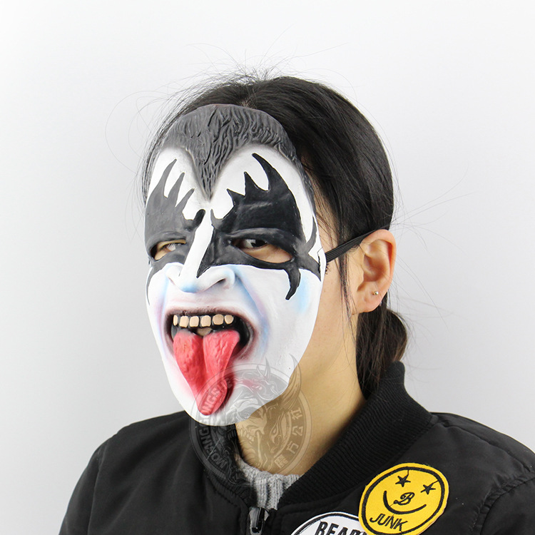 Bat Long Tongue Zombie Headgear Halloween Prom Show Props Upscale Terror Latex Ghost Mask