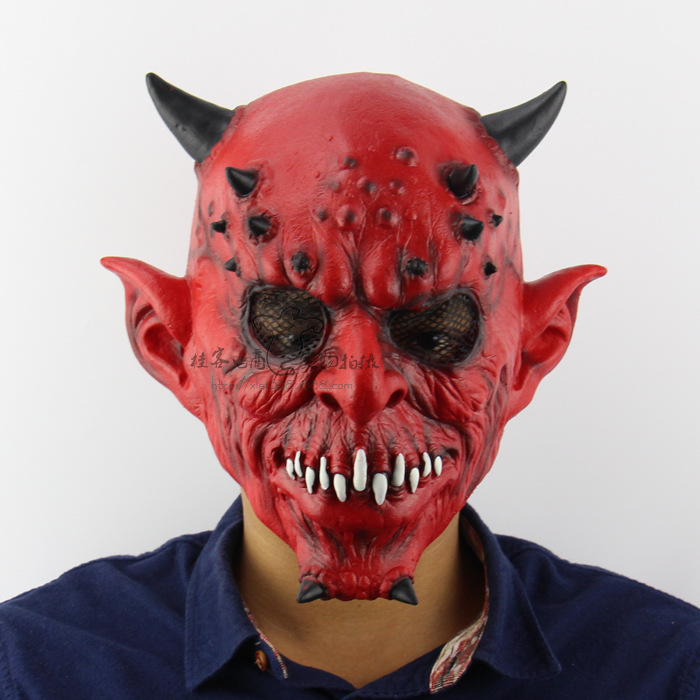 Hell Yaksha Horns Beast Halloween Prom Haunted House Bar Horror ghosts Hedging Mask
