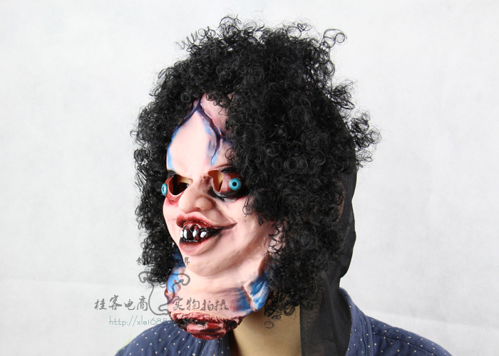 Broken Head Grimace Dolls Halloween Prom Show Props Terror Engage in Ghosts Mask Headgear