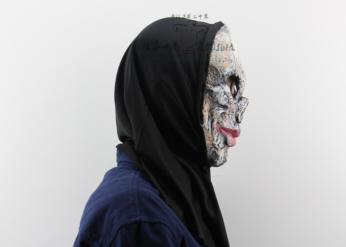 Red lips Big Mouth Skeleton Halloween Haunted House Props Horror Ghosts Whole People Headgear Mask