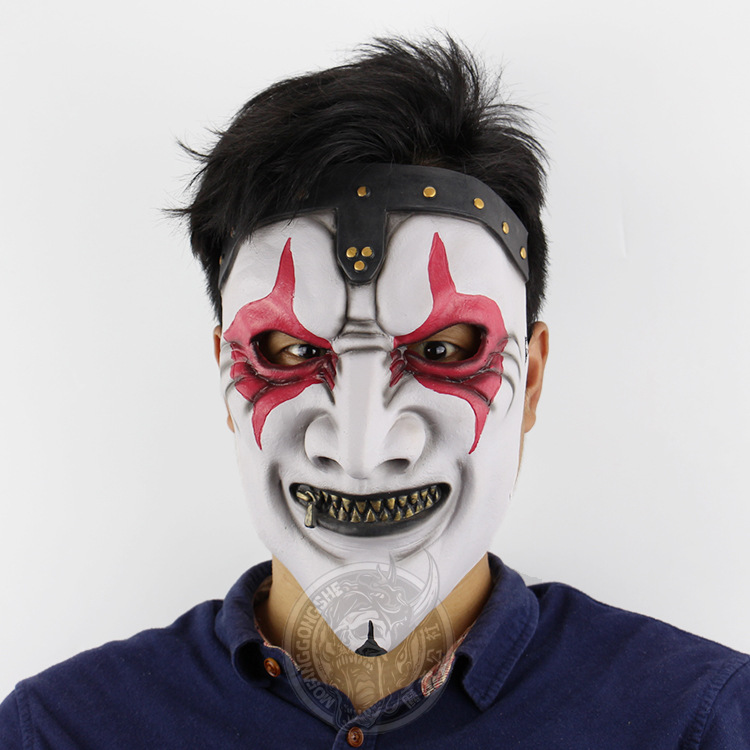 Live Knot Band James Zipper Mouth Mask Halloween Terror Scary Haunted House Layout Mask