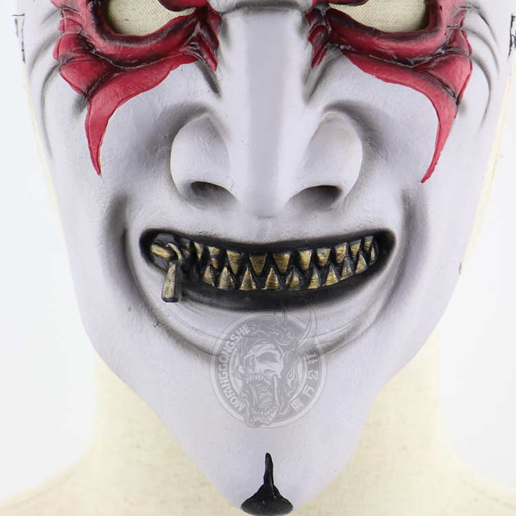 Live Knot Band James Zipper Mouth Mask Halloween Terror Scary Haunted House Layout Mask