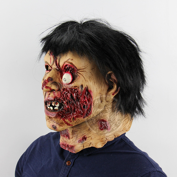 Terror Black Hair Zombie Halloween Haunted House Whole People Zombie Ghosts Mask
