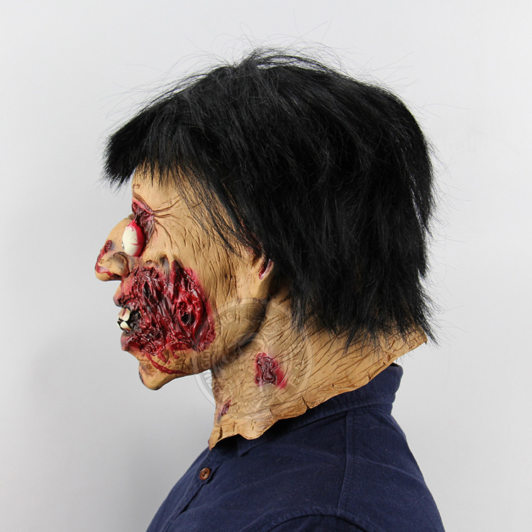 Terror Black Hair Zombie Halloween Haunted House Whole People Zombie Ghosts Mask