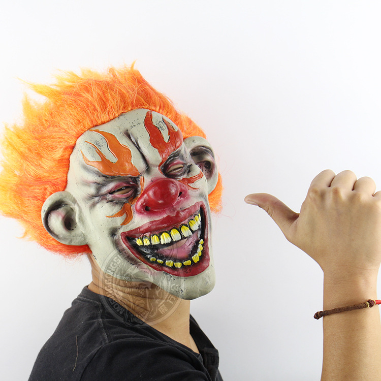 Flames Clown Halloween Chamber of Secrets Escape bar prom Props Horror ghosts Scary mask