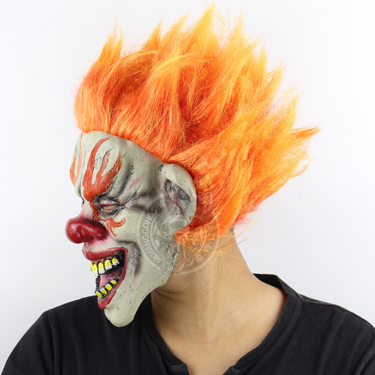 Flames Clown Halloween Chamber of Secrets Escape bar prom Props Horror ghosts Scary mask
