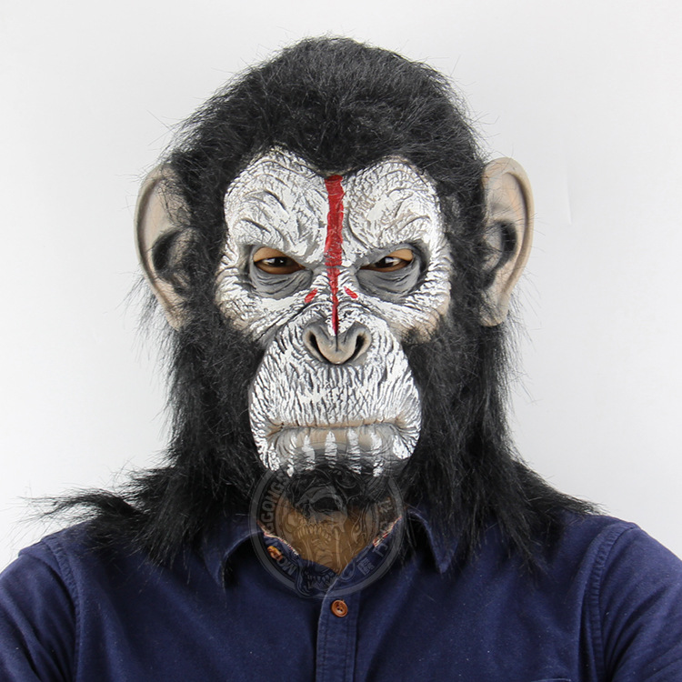 Ape Orangutan Headgear Halloween Terror Scary Animal Monkey Mask Bead Rise Mask