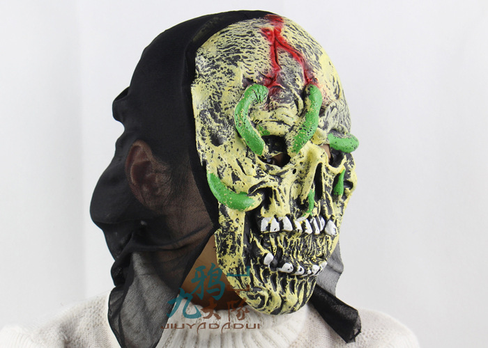 Snake Face Skeleton Halloween Prom Party Show Props Upscale Soft Horror Ghosts Mask