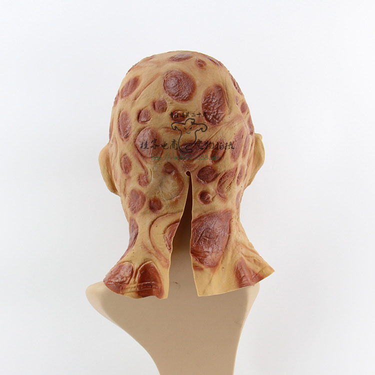 Halloween Emulsion Burning Face Carnivorous Headgear Terror Bad Face Zombie Grimace Mask