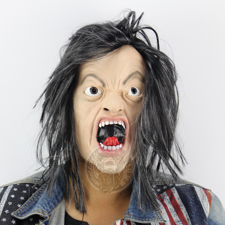 Anger Roar Long Hair the Wicked  Halloween Prom Props Emulsion Funny Horror Ghosts Mask