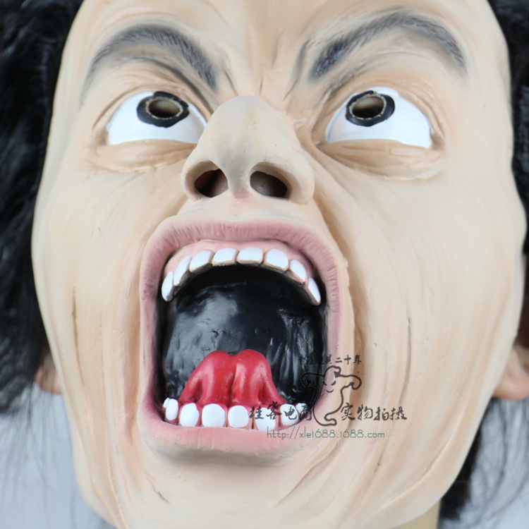 Anger Roar Long Hair the Wicked  Halloween Prom Props Emulsion Funny Horror Ghosts Mask