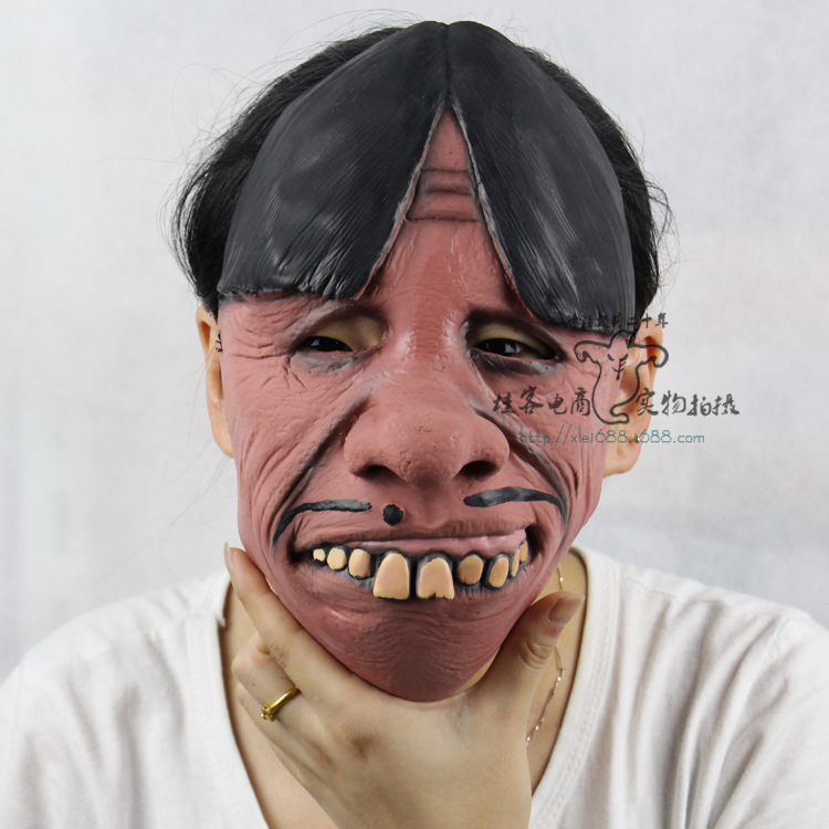 Funny Funny Buck teeth Traitorous face Halloween prom Props emulsion Horror ghosts mask