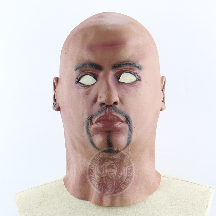 Triad Bald Head Big Brother Character Headgear Halloween Terror Scary Mask