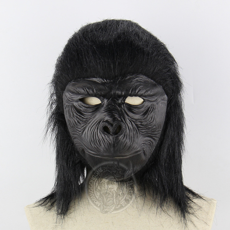 Chimpanzee Headgear Animal Emulsion Funny Scary Halloween Monkey Mask