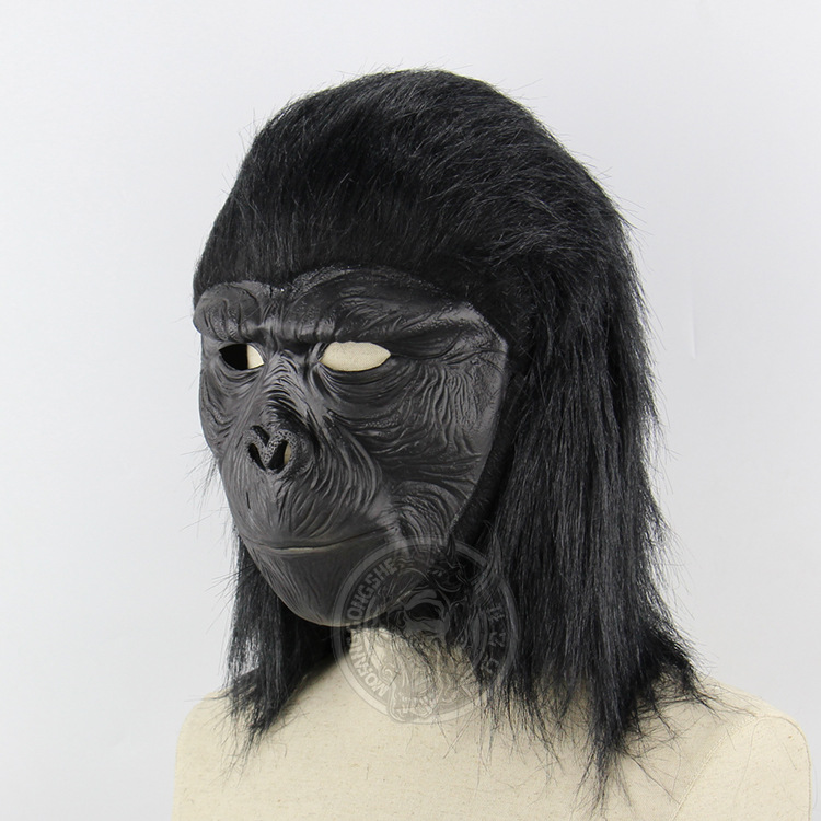 Chimpanzee Headgear Animal Emulsion Funny Scary Halloween Monkey Mask
