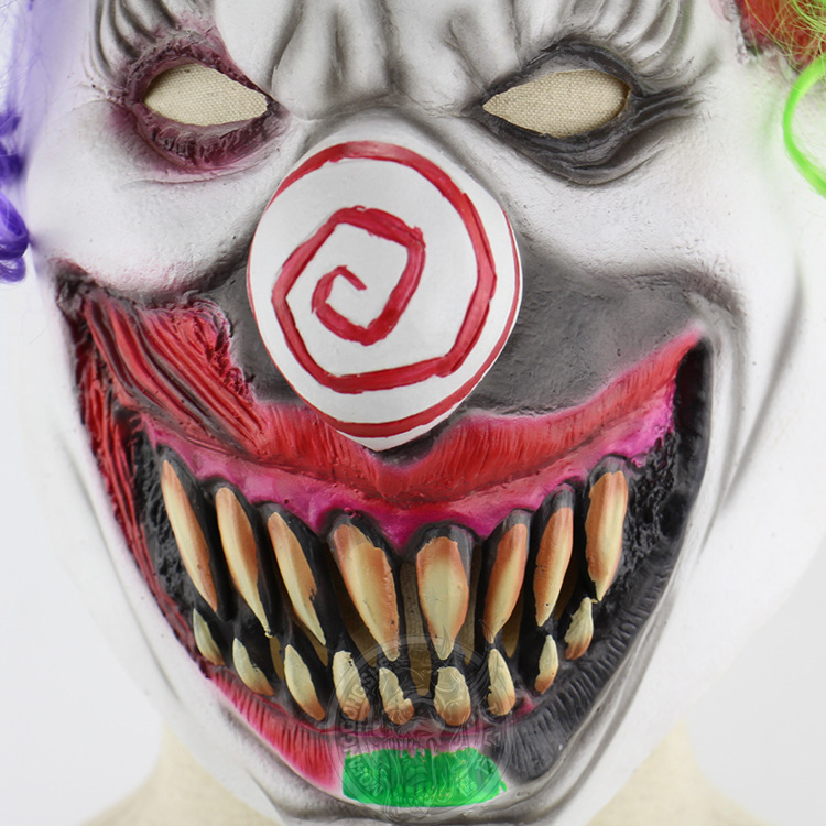 Terror Red Hat Clown Headgear Halloween Scary Haunted House Funny Mask