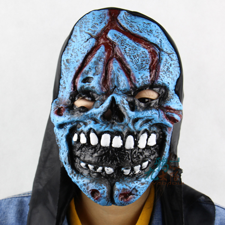 Skull Ghost Head Mask Halloween Prom Show Props Upscale Soft Horror Ghosts Mask
