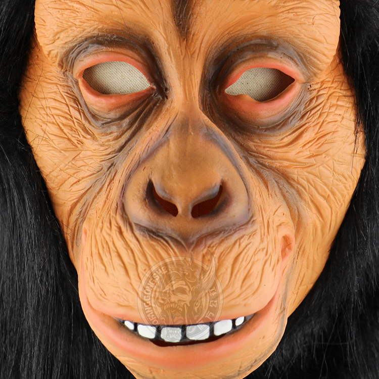 Funny Big ears monkey Halloween Funny animal Headgear Performance orangutan mask